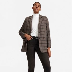 Everlane Oversized Blazer in chocolate houndstooth (no longer sold) - size 2